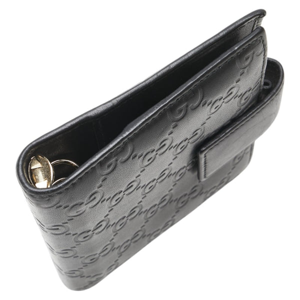 グッチ グッチシマ 手帳カバー 115240 ブラック レザー レディース GUCCI 【中古】