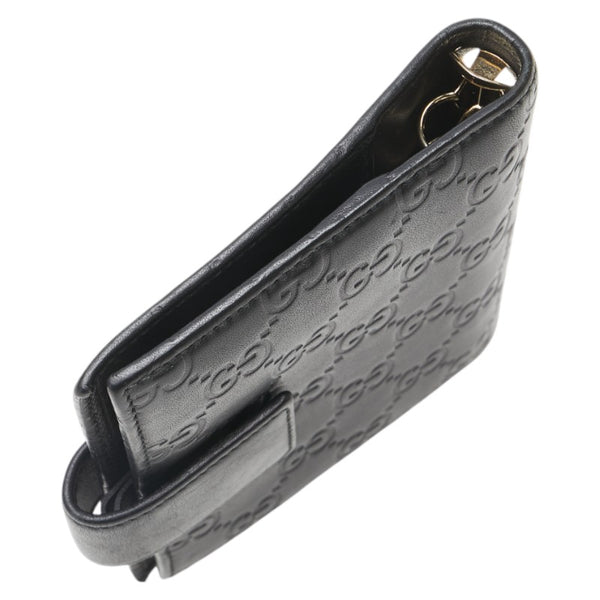 グッチ グッチシマ 手帳カバー 115240 ブラック レザー レディース GUCCI 【中古】