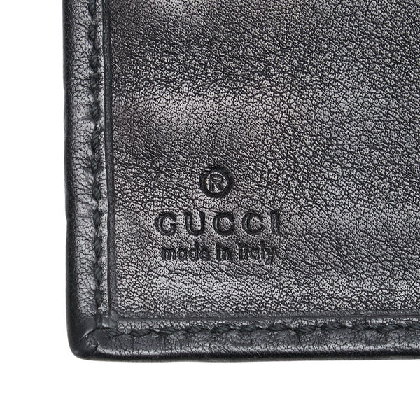 グッチ グッチシマ 手帳カバー 115240 ブラック レザー レディース GUCCI 【中古】