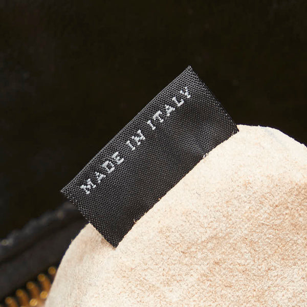 プラダ ロゴ レオパード ハンドバッグ ショルダーバッグ 2WAY ブラウン ハラコ レザー スエード レディース PRADA 【中古】