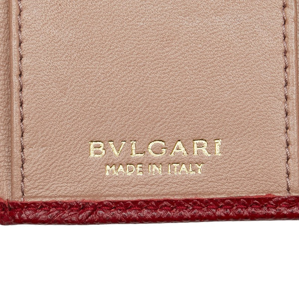 ブルガリ ブルガリブルガリ 6連 キーケース レッド レザー レディース BVLGARI 【中古】
