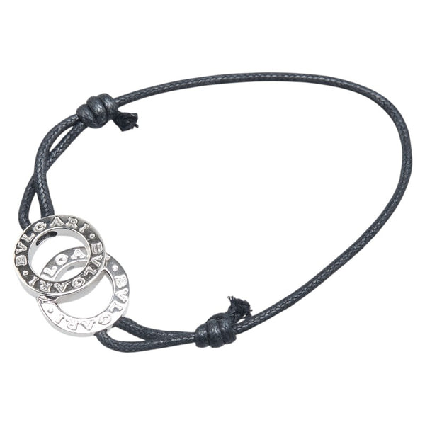 ブルガリ ブルガリブルガリ ブレスレット シルバー ブラック SV925 シルバー コットン レディース BVLGARI 【中古】