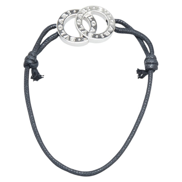 ブルガリ ブルガリブルガリ ブレスレット シルバー ブラック SV925 シルバー コットン レディース BVLGARI 【中古】