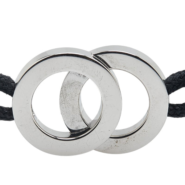 ブルガリ ブルガリブルガリ ブレスレット シルバー ブラック SV925 シルバー コットン レディース BVLGARI 【中古】