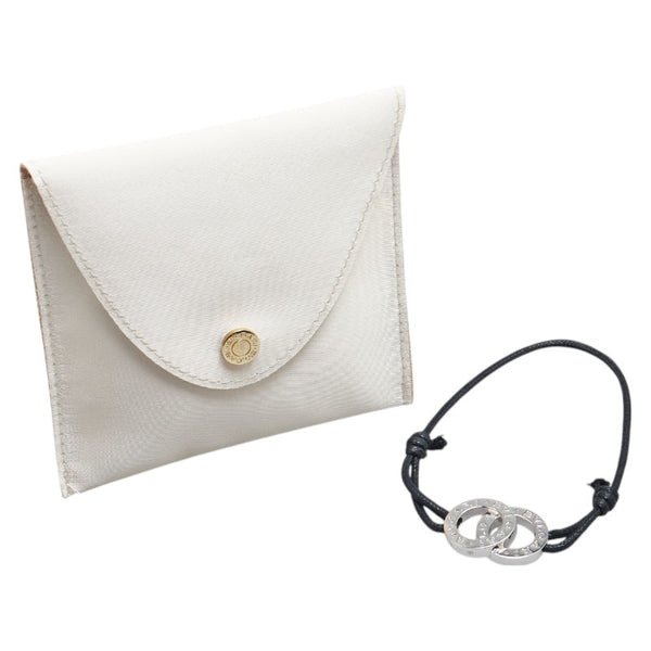 ブルガリ ブルガリブルガリ ブレスレット シルバー ブラック SV925 シルバー コットン レディース BVLGARI 【中古】
