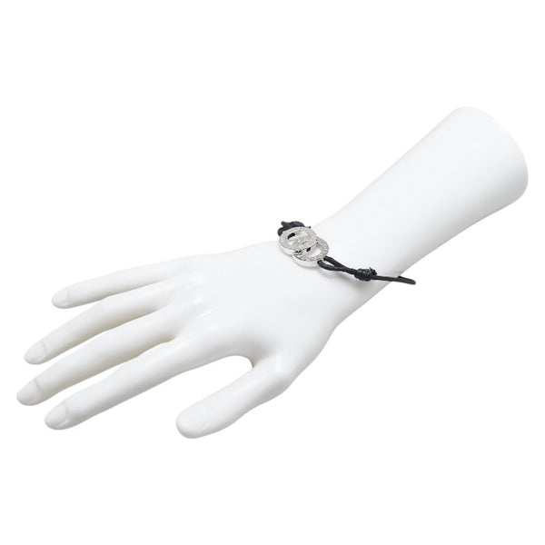 ブルガリ ブルガリブルガリ ブレスレット シルバー ブラック SV925 シルバー コットン レディース BVLGARI 【中古】