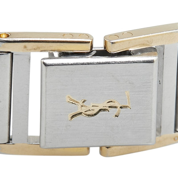 サンローラン 腕時計 クオーツ ゴールド文字盤 ステンレススチール メッキ レディース SAINT LAURENT 【中古】