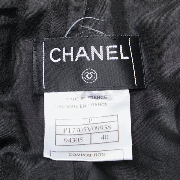シャネル ココマークボタン ジャケット ダブル スラックス セットアップ ブラック ウール レディース CHANEL 【中古】