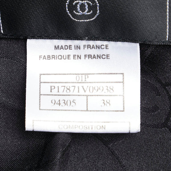 シャネル ココマークボタン ジャケット ダブル スラックス セットアップ ブラック ウール レディース CHANEL 【中古】