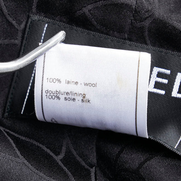 シャネル ココマークボタン ジャケット ダブル スラックス セットアップ ブラック ウール レディース CHANEL 【中古】