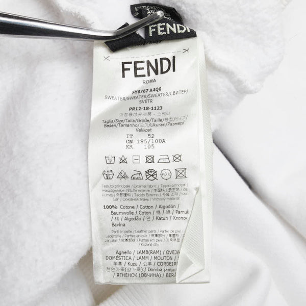 フェンディ バッグバグズ モンスター プルオーバーパーカー サイズ：52 ホワイト マルチカラー コットン メンズ FENDI 【中古】
