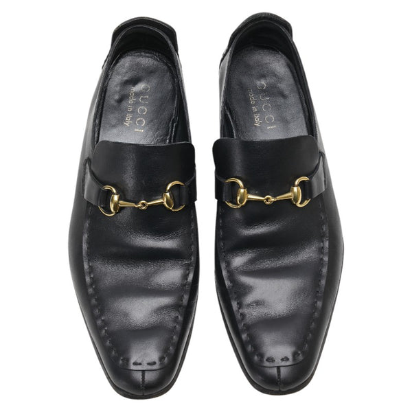 グッチ ホースビット ローファー サイズ:40 1/2 093976 ブラック レザー メンズ GUCCI 【中古】