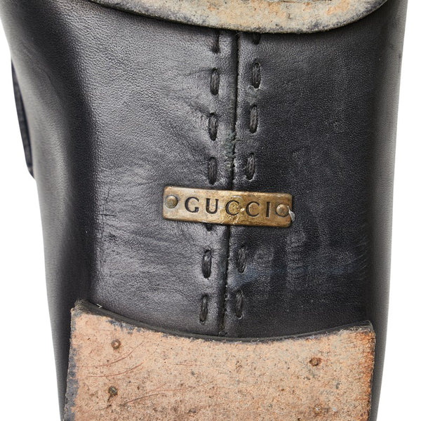 グッチ ホースビット ローファー サイズ:40 1/2 093976 ブラック レザー メンズ GUCCI 【中古】