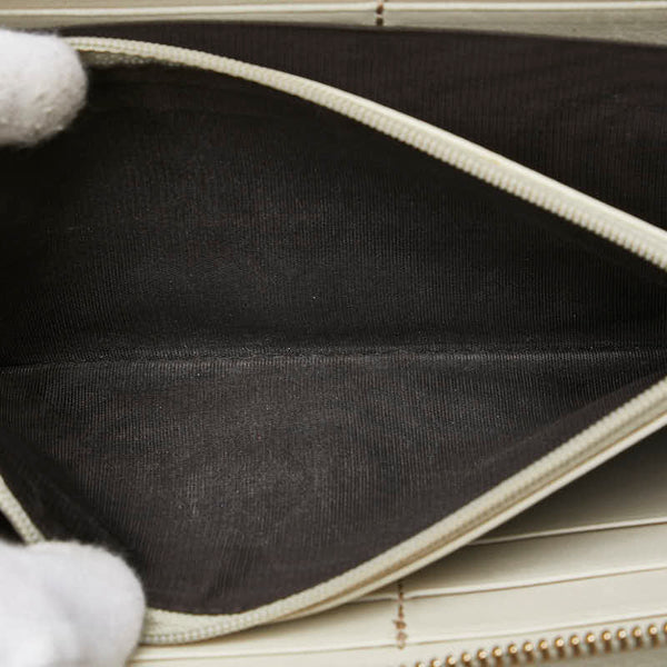 グッチ グッチシマ 長財布 ラウンドファスナー 307980 アイボリー レザー レディース GUCCI 【中古】