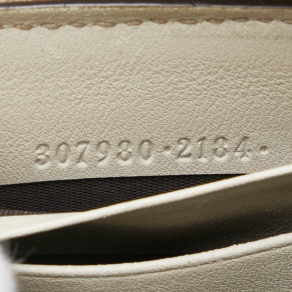 グッチ グッチシマ 長財布 ラウンドファスナー 307980 アイボリー レザー レディース GUCCI 【中古】