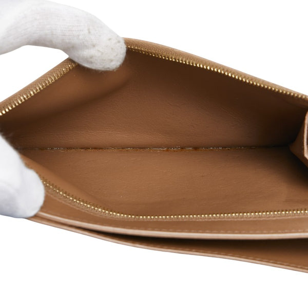 セリーヌ ラージ マルチファンクション 長財布 ブルー グレージュ レザー レディース CELINE 【中古】