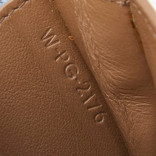 セリーヌ ラージ マルチファンクション 長財布 ブルー グレージュ レザー レディース CELINE 【中古】