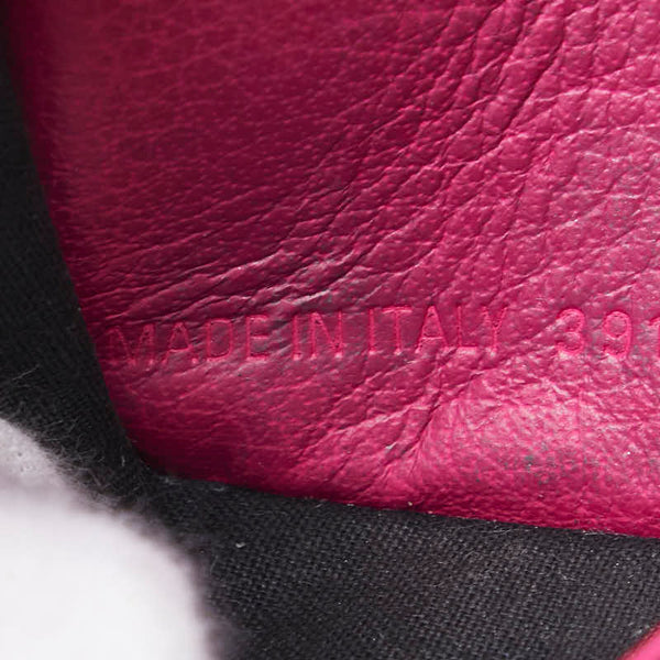 バレンシアガ 三つ折り財布 コンパクトウォレット 391446 ピンク レザー レディース BALENCIAGA 【中古】