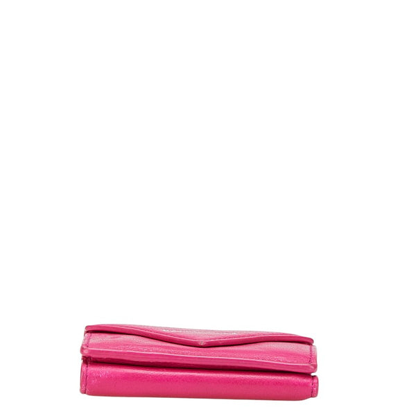 バレンシアガ 三つ折り財布 コンパクトウォレット 391446 ピンク レザー レディース BALENCIAGA 【中古】