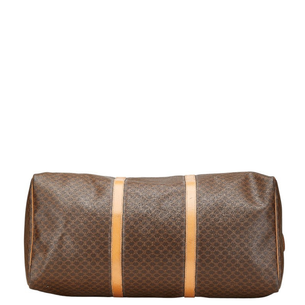 セリーヌ マカダム ハンドバッグ ボストンバッグ ブラウン PVC レザー レディース CELINE 【中古】