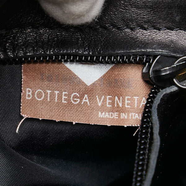 ボッテガヴェネタ イントレチャート ショルダーバッグ ブラック レザー レディース BOTTEGAVENETA 【中古】
