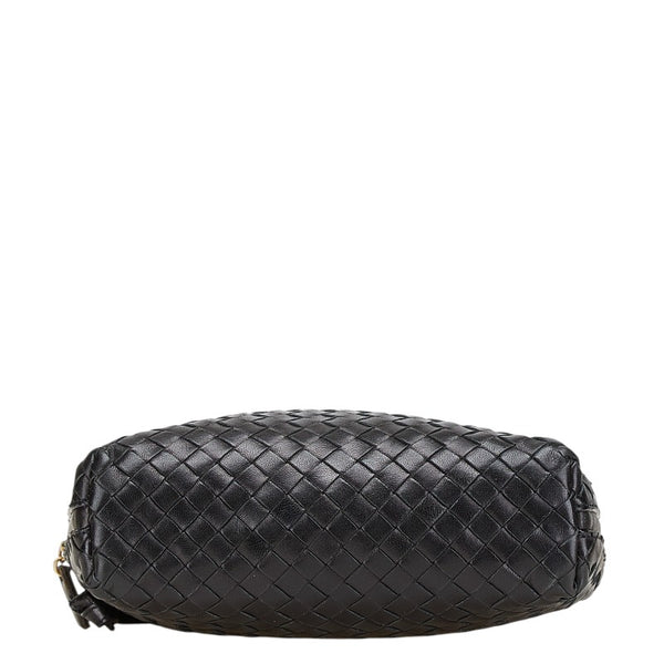 ボッテガヴェネタ イントレチャート ショルダーバッグ ブラック レザー レディース BOTTEGAVENETA 【中古】