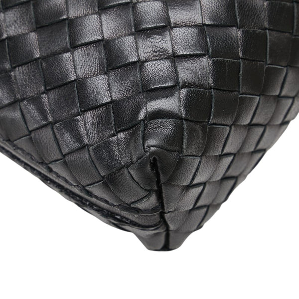 ボッテガヴェネタ イントレチャート ショルダーバッグ ブラック レザー レディース BOTTEGAVENETA 【中古】