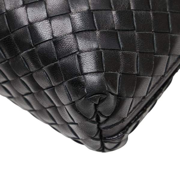 ボッテガヴェネタ イントレチャート ショルダーバッグ ブラック レザー レディース BOTTEGAVENETA 【中古】