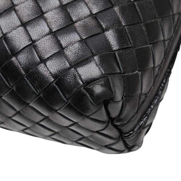 ボッテガヴェネタ イントレチャート ショルダーバッグ ブラック レザー レディース BOTTEGAVENETA 【中古】