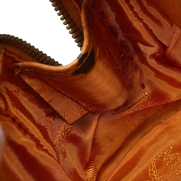エム シー エム ヴィセトス ロゴグラム ハンドバッグ ミニボストンバッグ ブラウン PVC レザー レディース MCM 【中古】