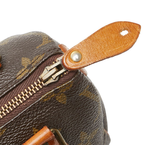 ルイ ヴィトン モノグラム ミニ スピーディ ハンドバッグ M41534 ブラウン PVC レザー レディース LOUIS VUITTON 【中古】