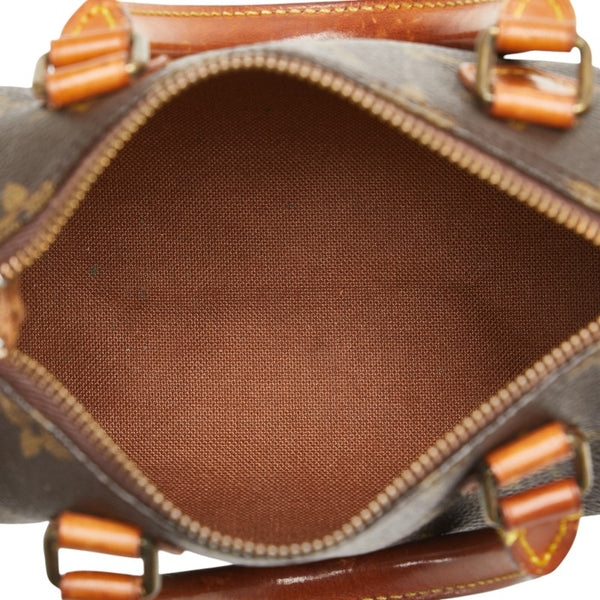 ルイ ヴィトン モノグラム ミニ スピーディ ハンドバッグ M41534 ブラウン PVC レザー レディース LOUIS VUITTON 【中古】