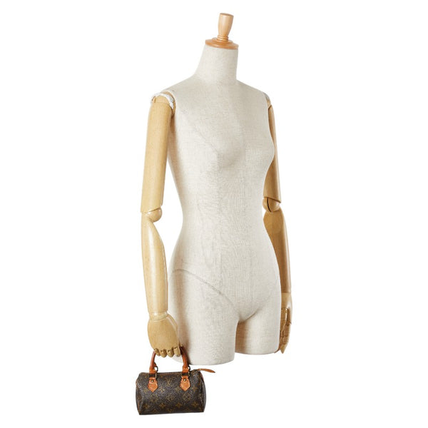 ルイ ヴィトン モノグラム ミニ スピーディ ハンドバッグ M41534 ブラウン PVC レザー レディース LOUIS VUITTON 【中古】