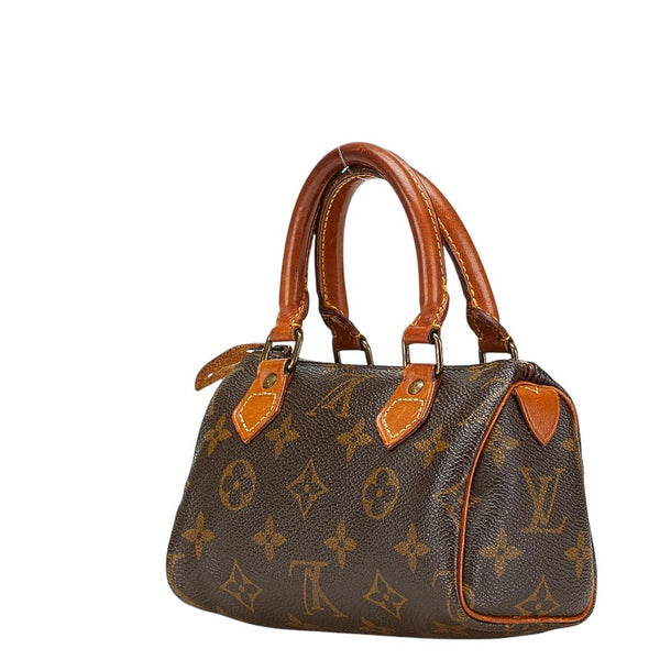 ルイ ヴィトン モノグラム ミニ スピーディ ハンドバッグ M41534 ブラウン PVC レザー レディース LOUIS VUITTON 【中古】