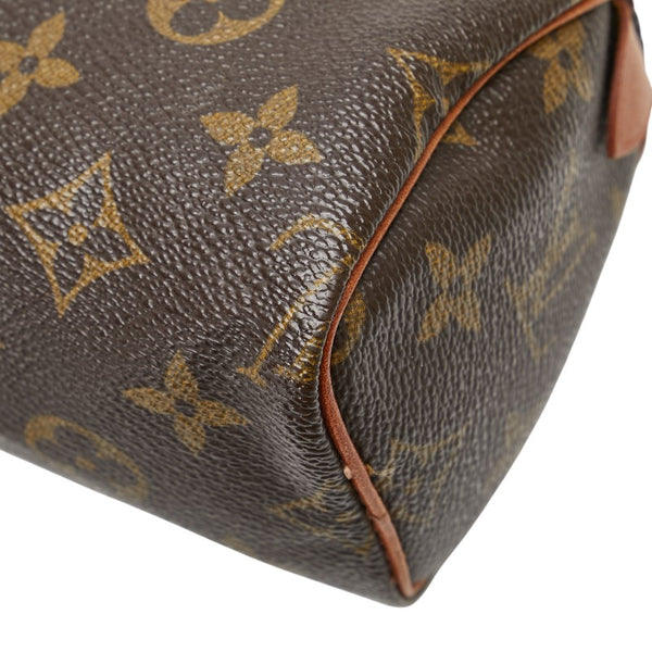 ルイ ヴィトン モノグラム ミニ スピーディ ハンドバッグ M41534 ブラウン PVC レザー レディース LOUIS VUITTON 【中古】