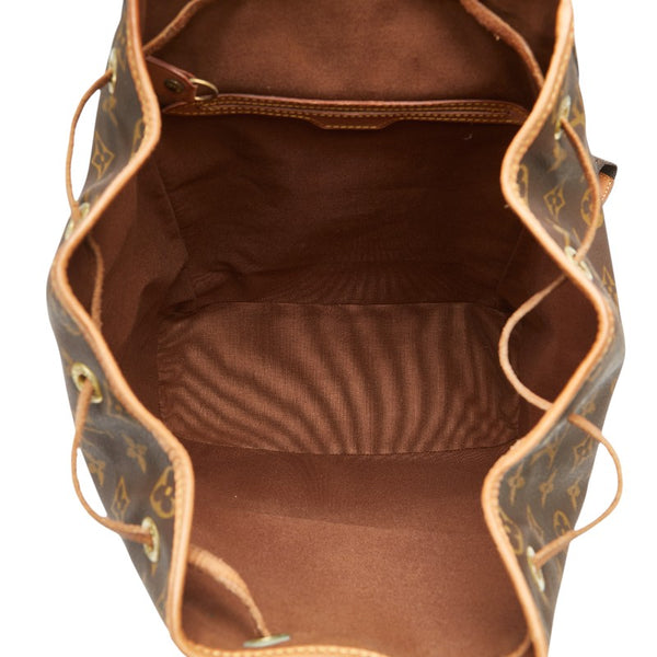 ルイ ヴィトン モノグラム モンスリGM リュック バックパック M51135 ブラウン PVC レザー レディース LOUIS VUITTON 【中古】