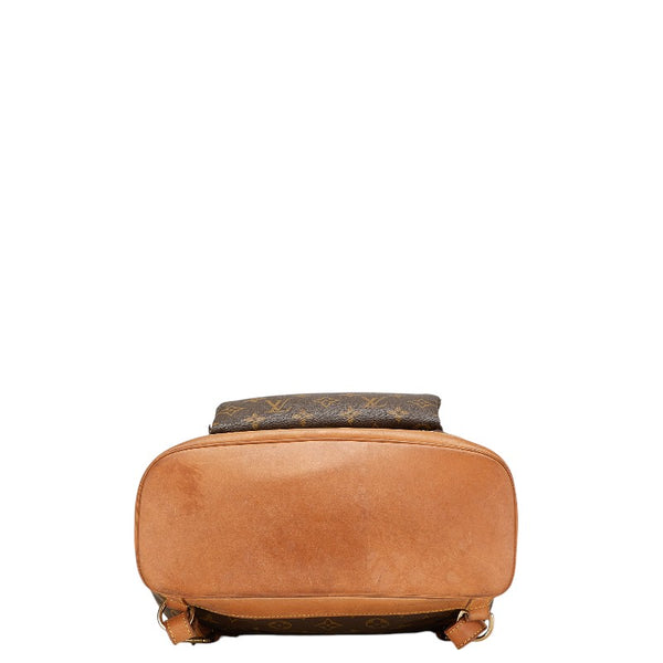 ルイ ヴィトン モノグラム モンスリGM リュック バックパック M51135 ブラウン PVC レザー レディース LOUIS VUITTON 【中古】