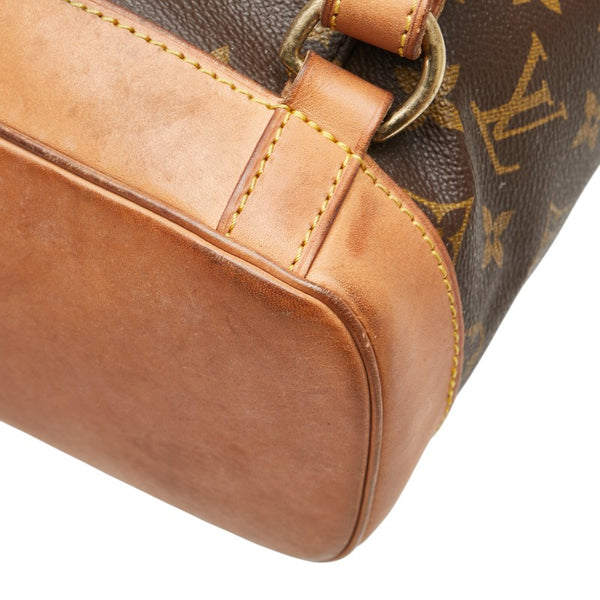 ルイ ヴィトン モノグラム モンスリGM リュック バックパック M51135 ブラウン PVC レザー レディース LOUIS VUITTON 【中古】