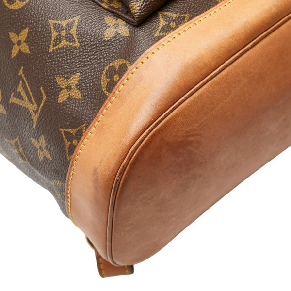 ルイ ヴィトン モノグラム モンスリGM リュック バックパック M51135 ブラウン PVC レザー レディース LOUIS VUITTON 【中古】