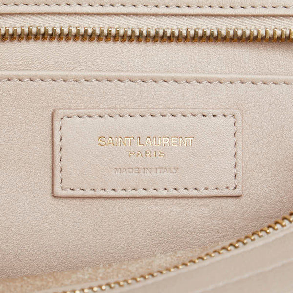サンローラン ダウンタウン カバス YSLロゴ ハンドバッグ ショルダーバッグ 2WAY 436834 ピンク ベージュ レザー スエード レディース SAINT LAURENT 【中古】