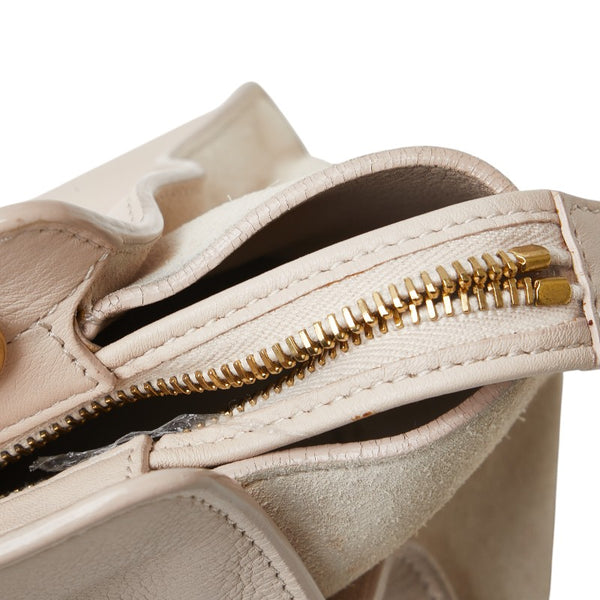 サンローラン ダウンタウン カバス YSLロゴ ハンドバッグ ショルダーバッグ 2WAY 436834 ピンク ベージュ レザー スエード レディース SAINT LAURENT 【中古】