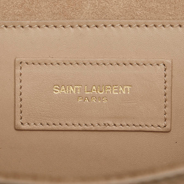 サンローラン YSLロゴ クラッチバッグ 326079 ベージュ レザー レディース SAINT LAURENT 【中古】