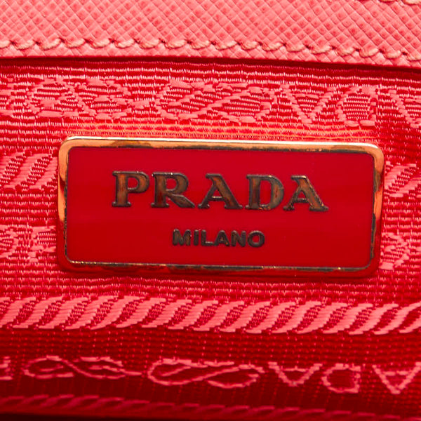 プラダ ガレリア サフィアーノ ハンドバッグ ショルダーストラップ 2WAY BN1801 ピンク レザー レディース PRADA 【中古】