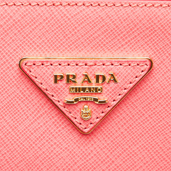 プラダ ガレリア サフィアーノ ハンドバッグ ショルダーストラップ 2WAY BN1801 ピンク レザー レディース PRADA 【中古】