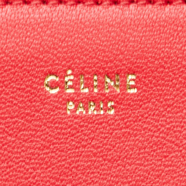 セリーヌ バイカラー クラッチバッグ レッド ブラック レザー レディース CELINE 【中古】