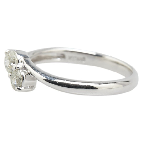 K18WG ホワイトゴールド ダイヤ0.30ct 2P リング 指輪 レディース 10.5号 【中古】