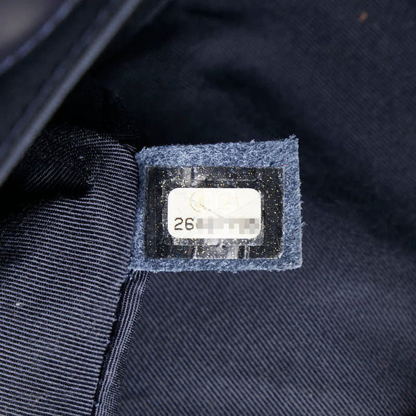 シャネル ココマーク ボーイシャネル25 斜め掛け チェーン ショルダーバッグ ネイビー ラムスキン レディース CHANEL 【中古】