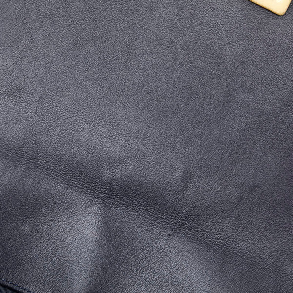 シャネル ココマーク ボーイシャネル25 斜め掛け チェーン ショルダーバッグ ネイビー ラムスキン レディース CHANEL 【中古】