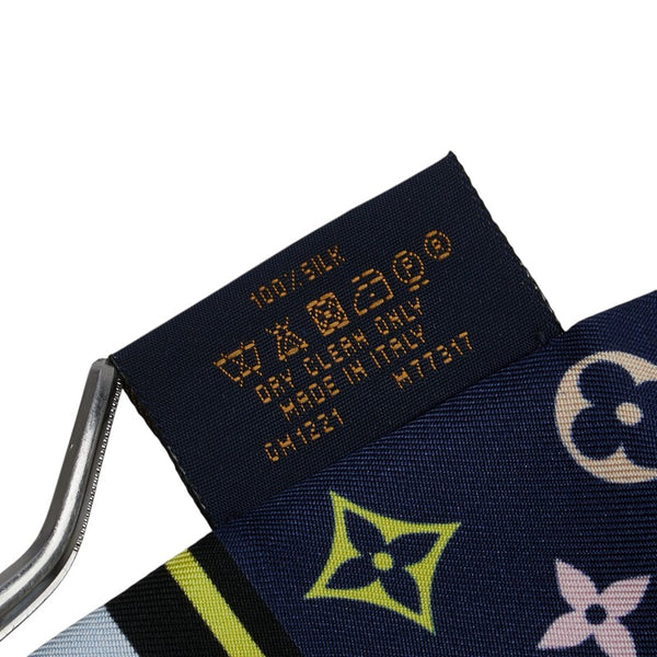 ルイ ヴィトン バンドースカイライン スカーフ M77317 ブルー ネイビー マルチカラー シルク レディース LOUIS VUITTON 【中古】