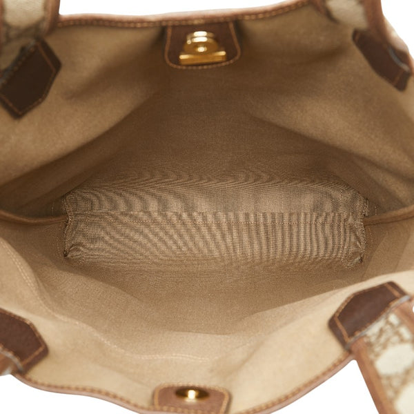 グッチ GGスプリーム トートバッグ 002 983 0054 ベージュ ブラウン PVC レザー レディース GUCCI 【中古】